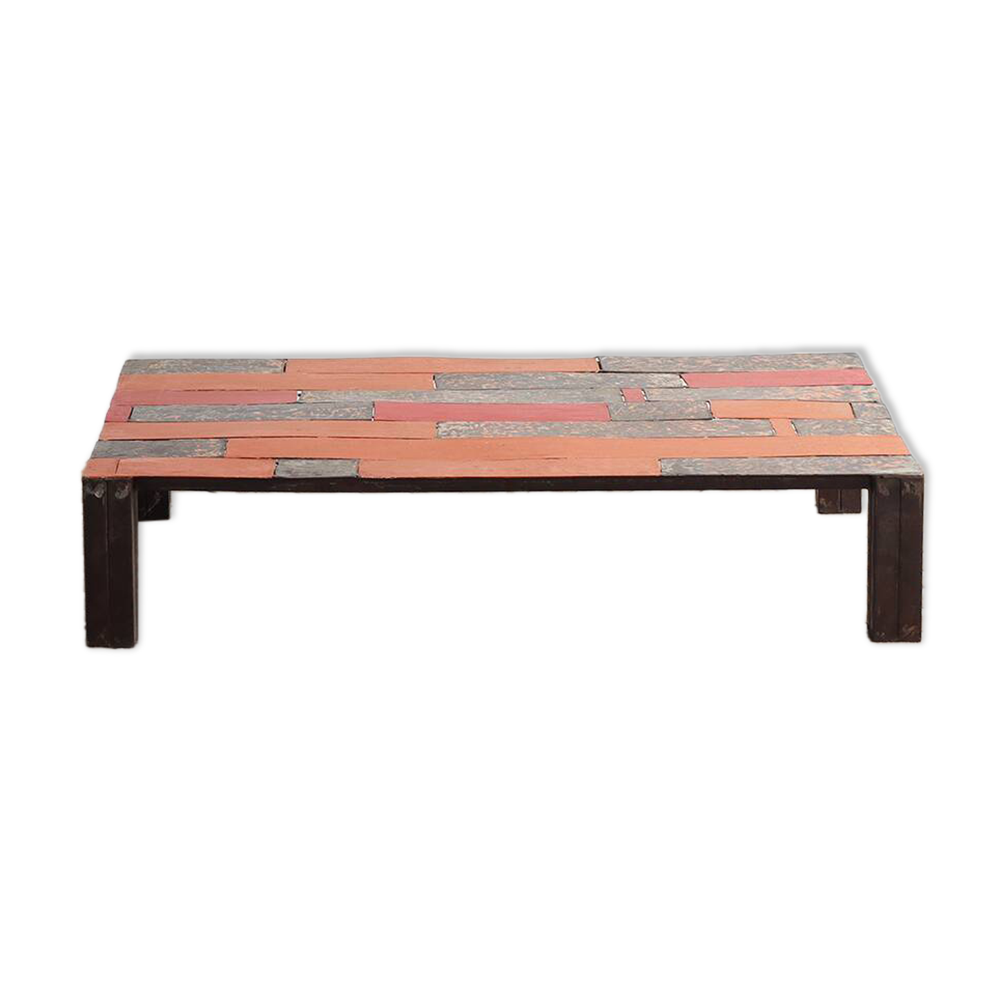 Vintage colorful metal coffee table