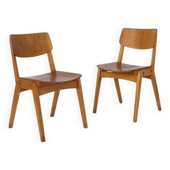 Pair Retro Chairs, 1950s-1960s Vintage Germany