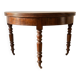 Table ronde convertible demi-lune en bois massif