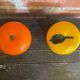 Ice Buckets Apple + Lemon Plastic Orange Yellow 70’s Vintage