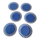 Set of 6 dessert plates, Fox trott model, Sarreguemines factory