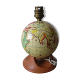 Ancienne lampe jouet mont blanc années 1950/60 globe terrestre en tôle