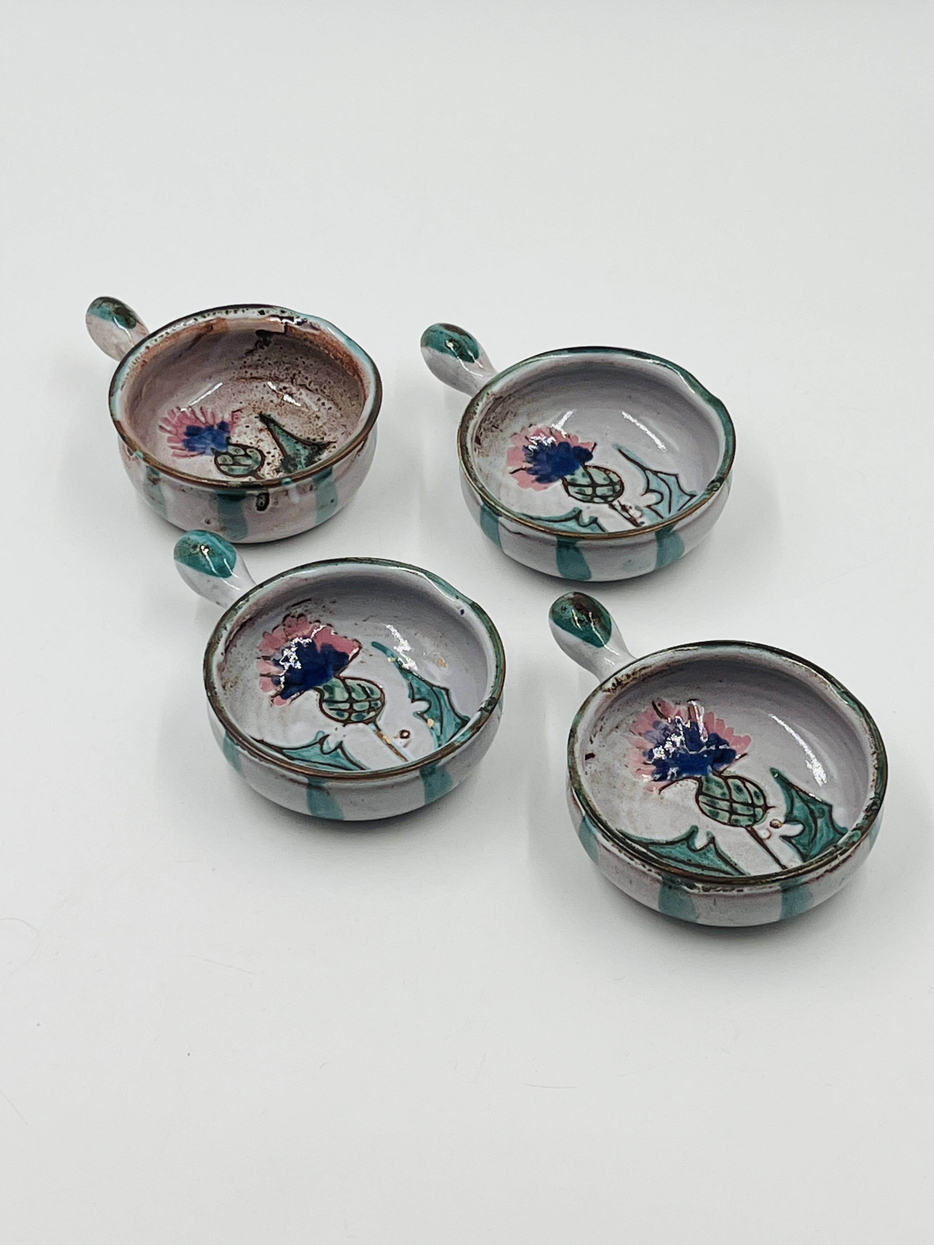 Set of 4 Vallauris Chardon ramekins by Étienne Daniel