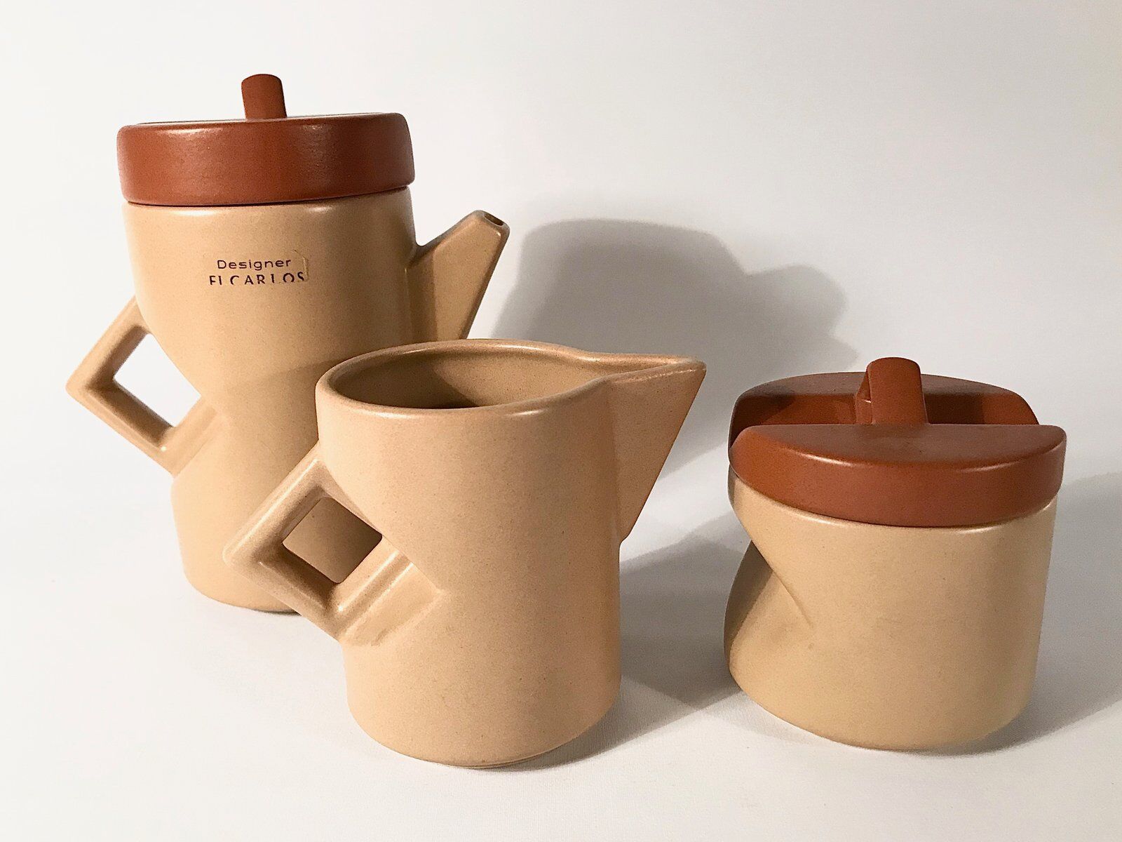 Italian ceramic coffee service set by Lusso Ceramic, 1976, Set of 13