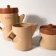 Italian ceramic coffee service set by Lusso Ceramic, 1976, Set of 13