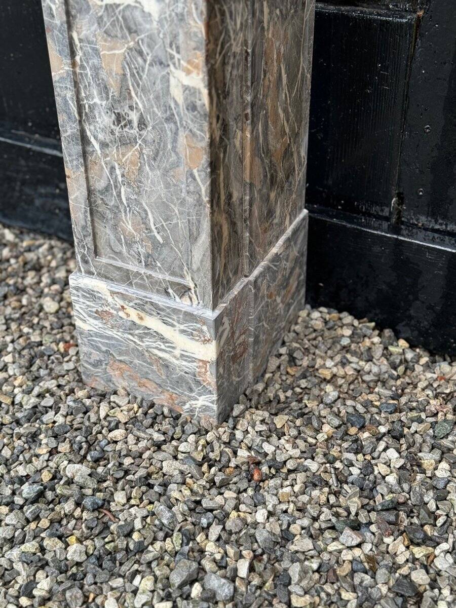 Louis XVI Fireplace In Gray Ardennes Marble, 18th Century