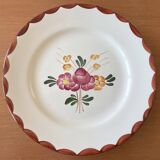 6 assiettes plates anciennes en faïence de Longchamp