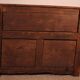 Oak bench chest with incorporated panels and gothic elements