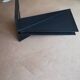 Black metal and glass coffee table