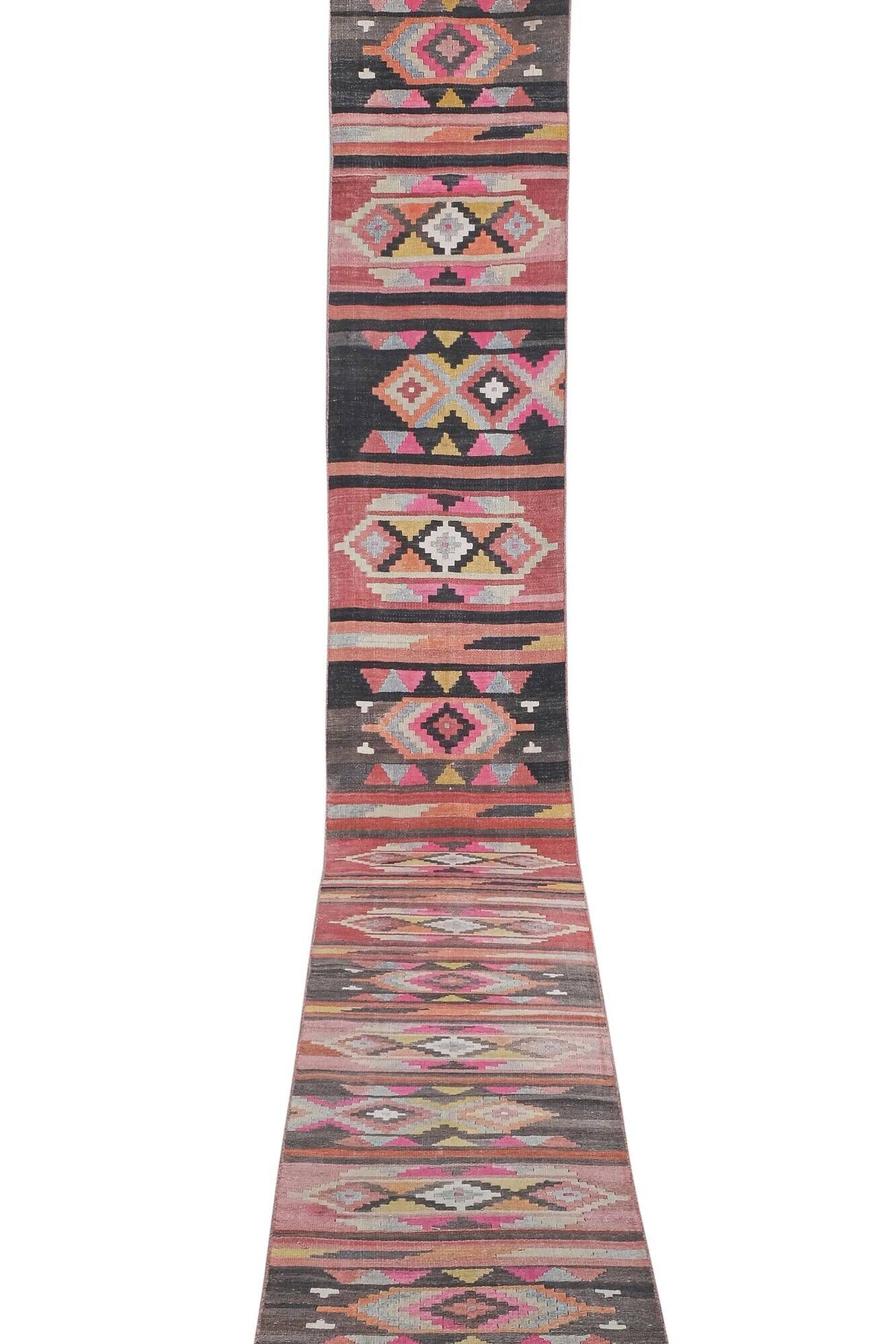 Vintage Turkish hallway rug 70x698 cm