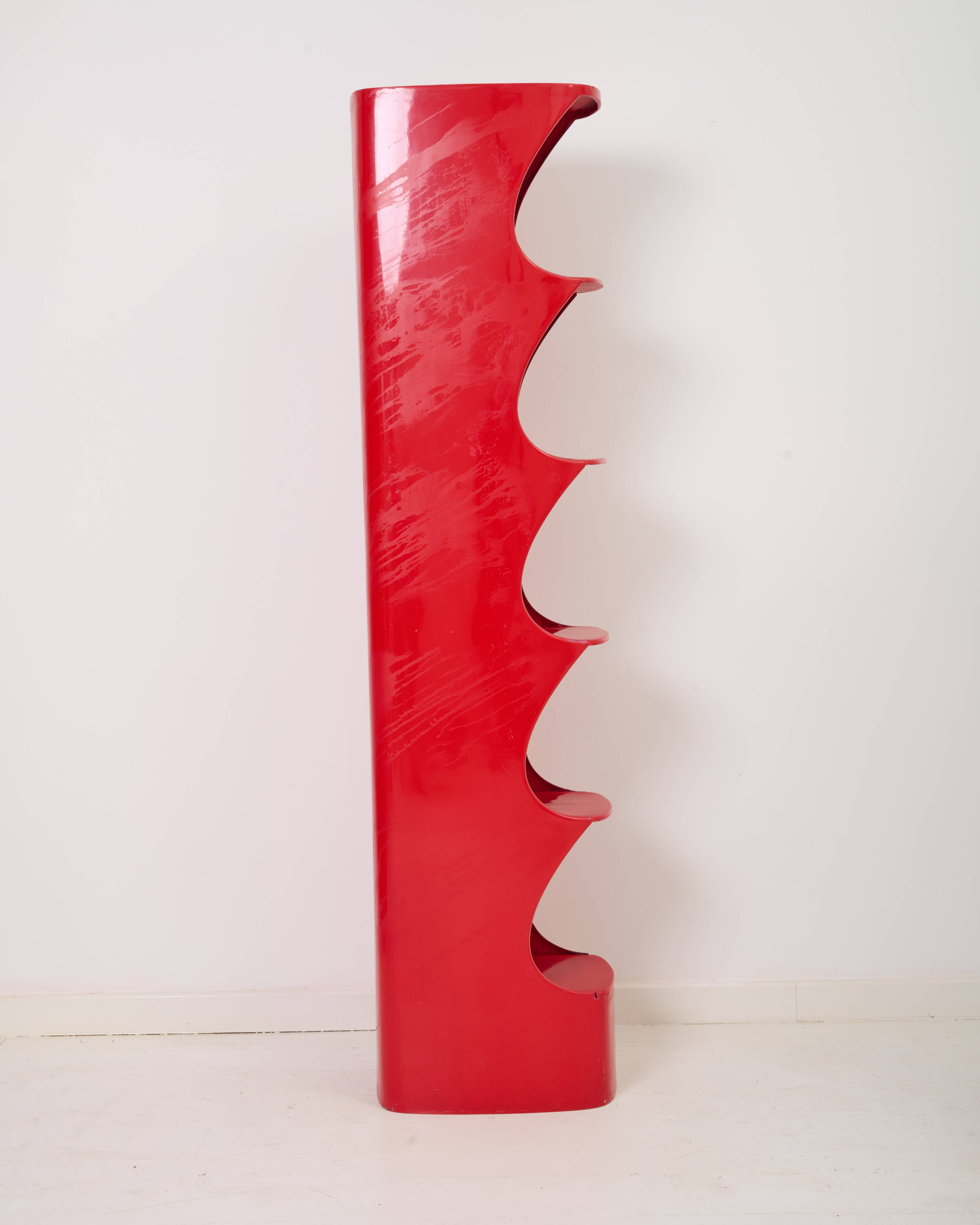 Red "Totem" column, Valeric Doubroucinskis, Rodier 1970s