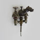 Old bathtub faucet, silver bronze kitchen with dolphin head and mermaid