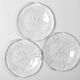 Set of 3 Vintage Kosta Boda Glass Dessert Plates / Scandinavian Leaf Design