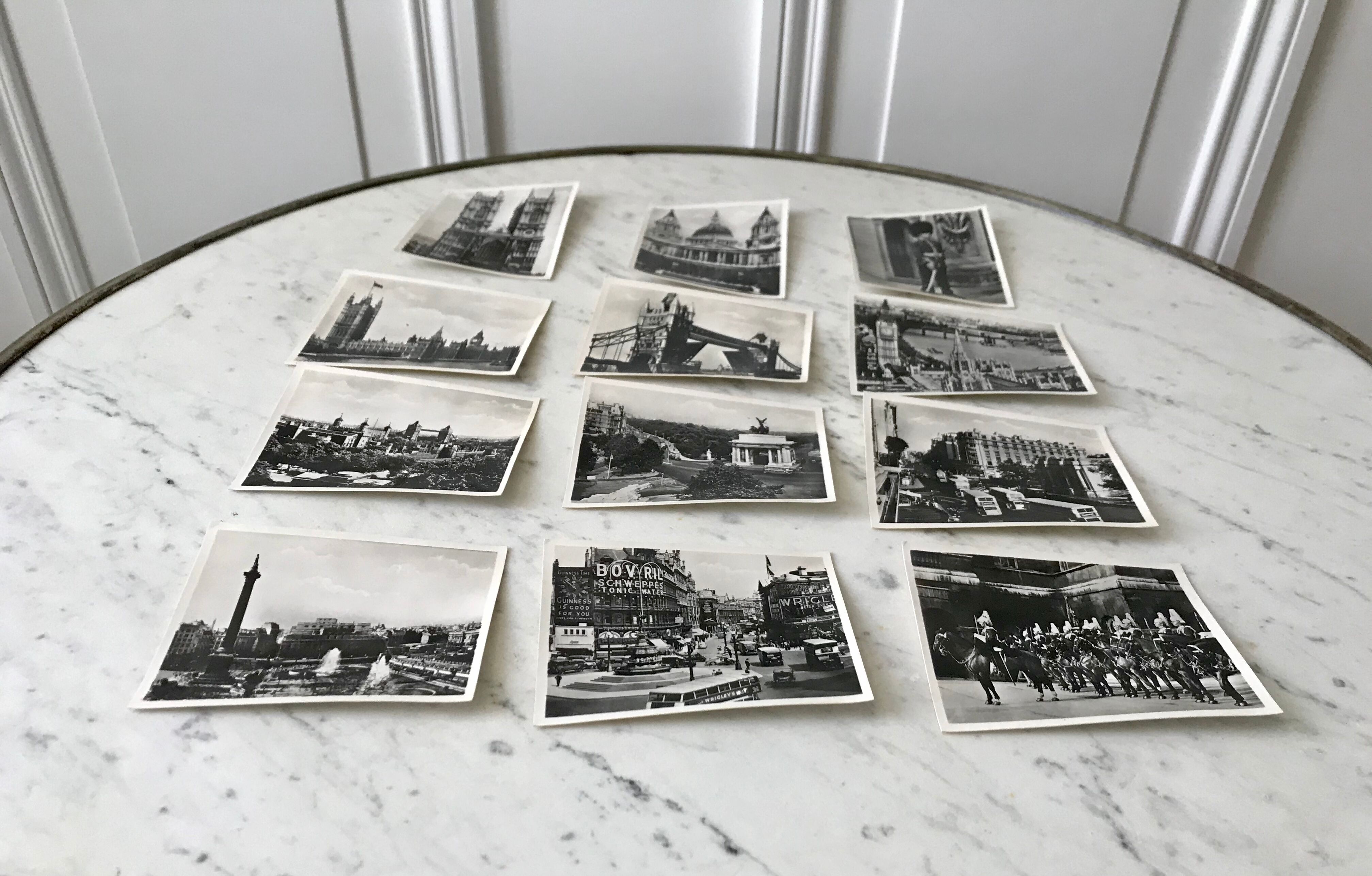 Set of 12 vintage silver photos London 70s-80s