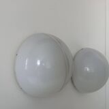 Pair of metal and opal perspex wall lights, Germany 1970