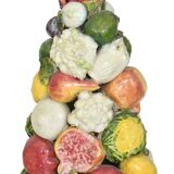 Pair of important majolica ceramic centrepieces from Italy.