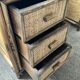 Rattan coffered desk from the 70s