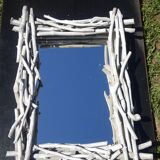 Mirror in gray driftwood frame < 65x84 cm >