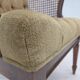 1950s, Danish easy chair, furniture velour, furniture mesh, oak wood.