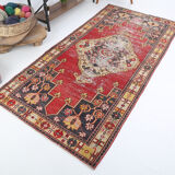 248x123cm red handmade turkish rug