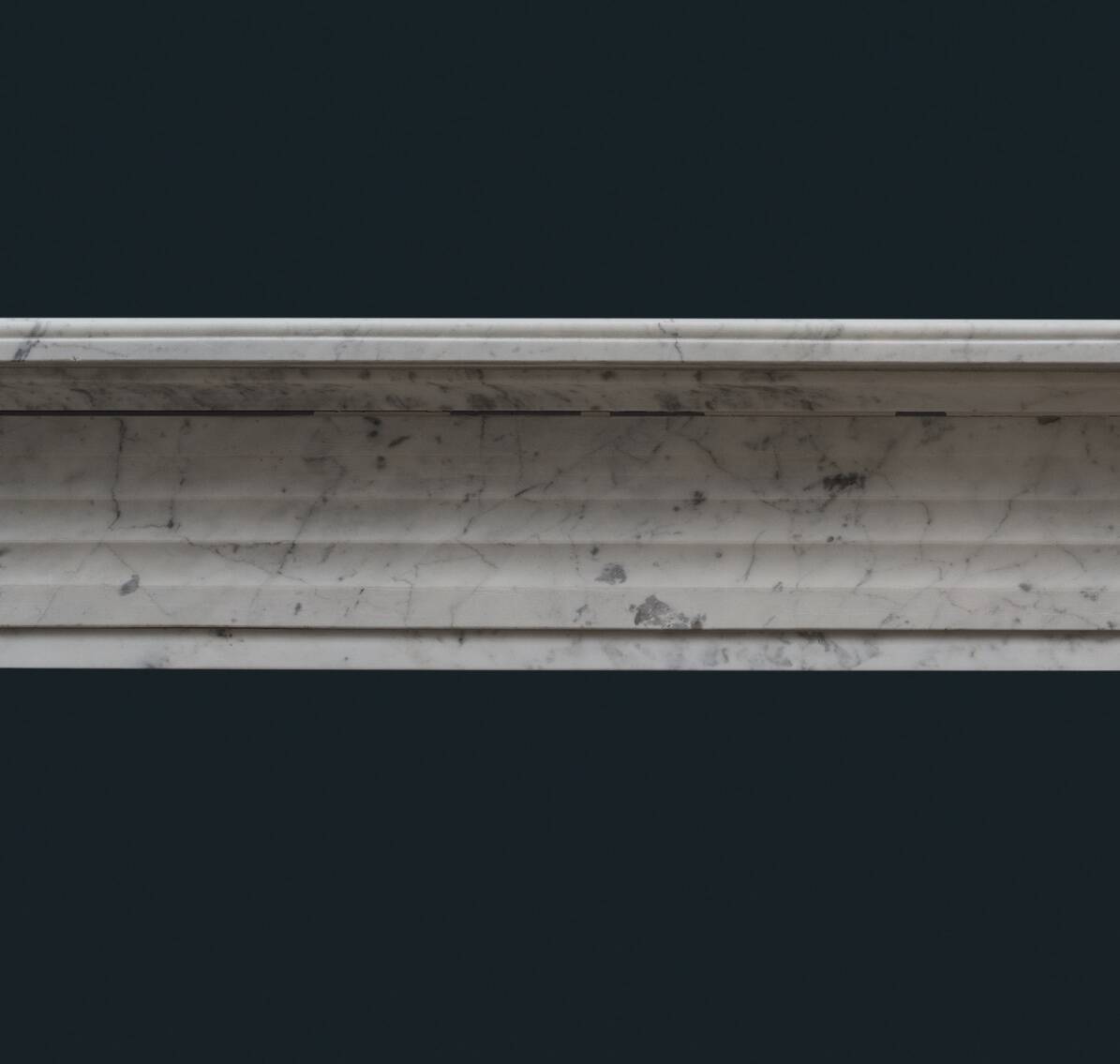 Georgian Carrara Marble Fluted Fireplace Surround