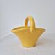 Small vintage ceramic basket with woven handle - Digoin & Sarreguemines