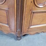 Louis XV period corner cabinet in walnut
