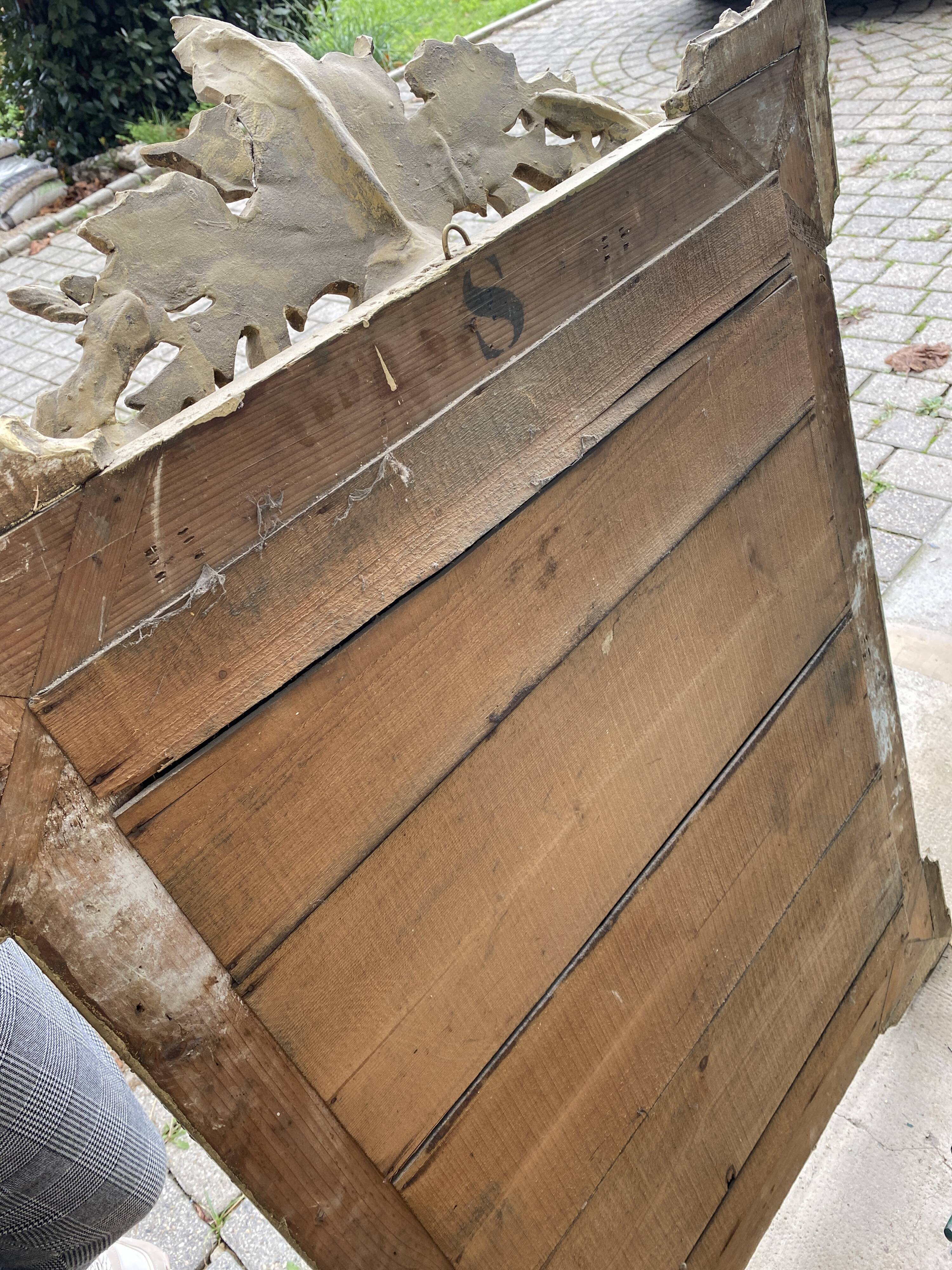 Old gilded mirror Napoleon III style