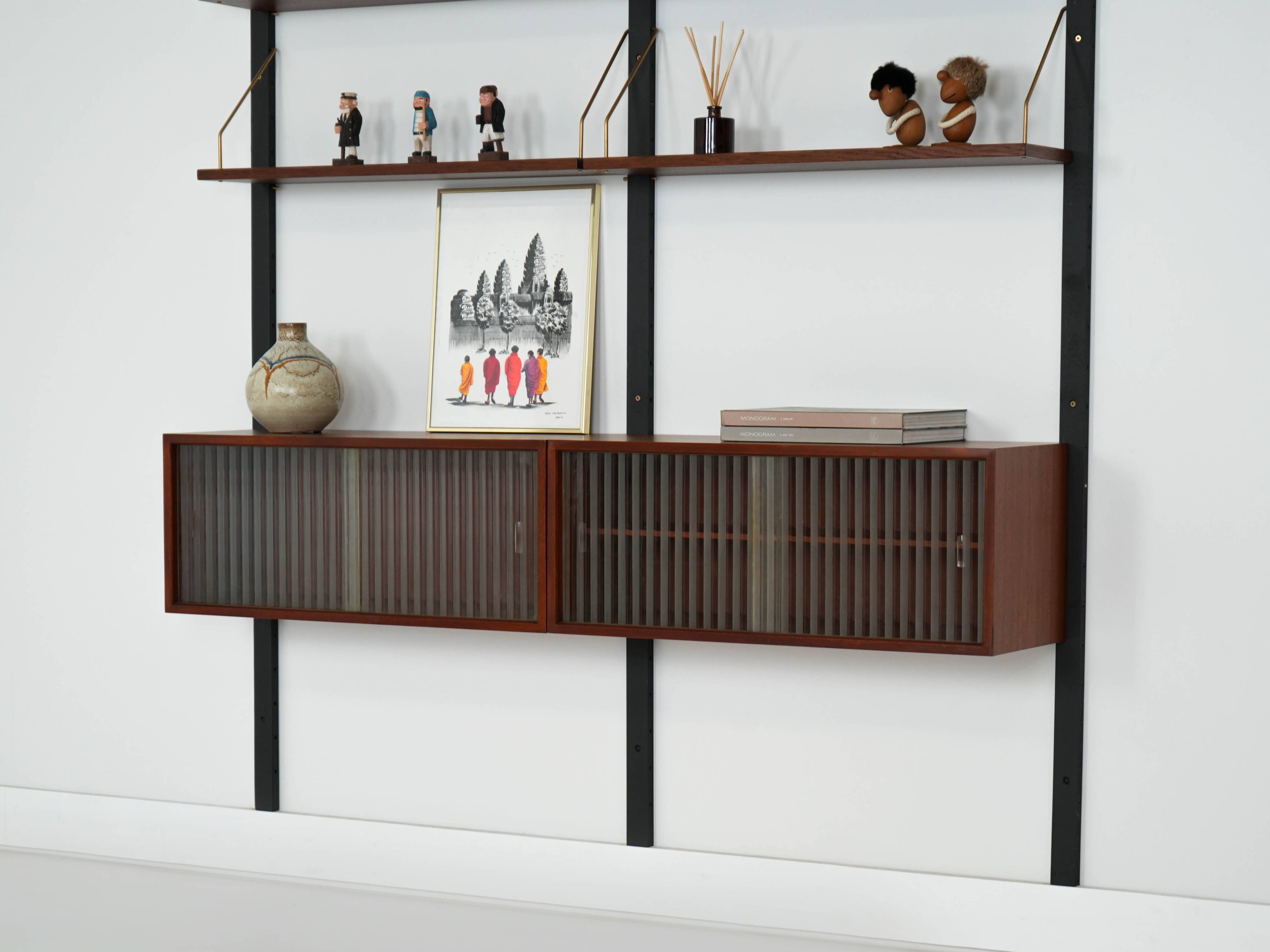 Teak shelving unit, Danish design, 1960s, made in Denmark
