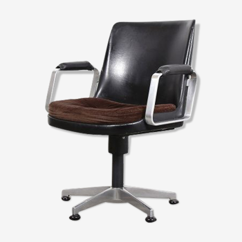 Chaise de bureau en cuir Fröscher Ib Kofod-Larsen