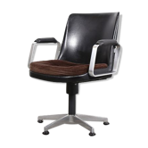 Chaise de bureau en cuir Fröscher Ib Kofod-Larsen