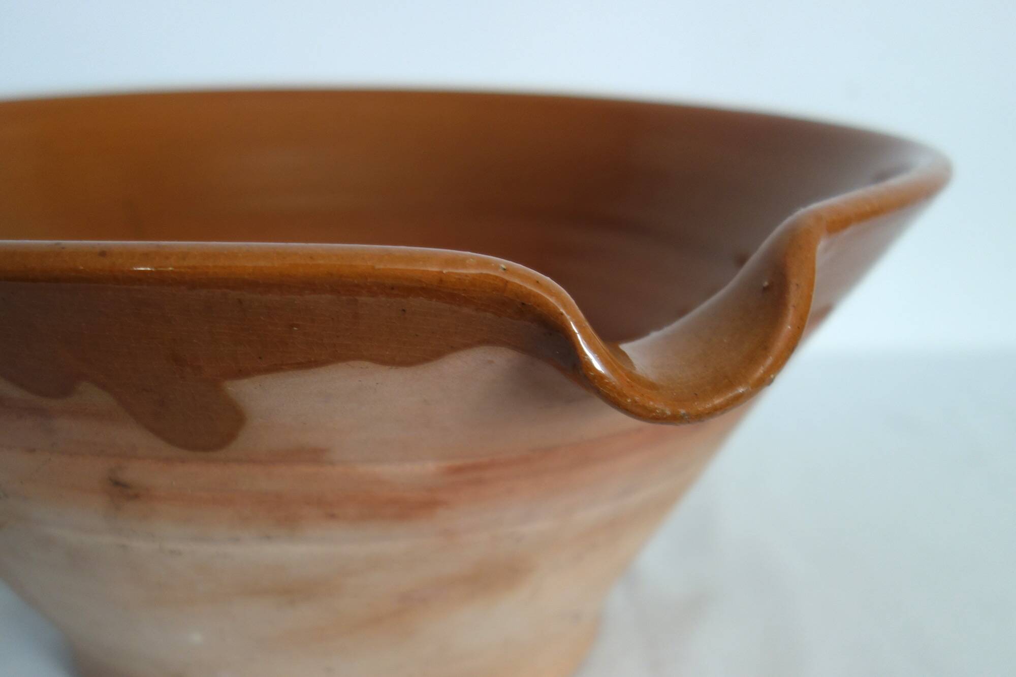 Glazed terracotta terracotta bowl, diameter 38cm