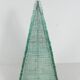 Sculptural pyramid table lamp, glass, France, 1970s.