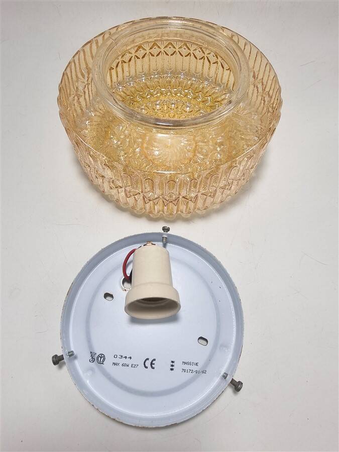 Iridescent glass ceiling light