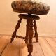 Antique turned wooden stool – late 19th century