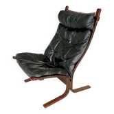Siesta leather highback chair by Ingmar Relling for Westnofa, 1960s