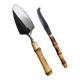 Serving cutlery with bamboo handles
