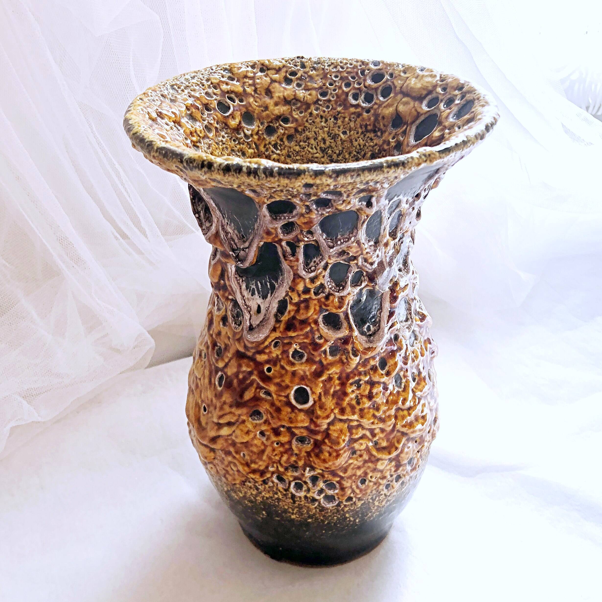 Handmade Emeaux Honey Tupilier Vase 22 cm