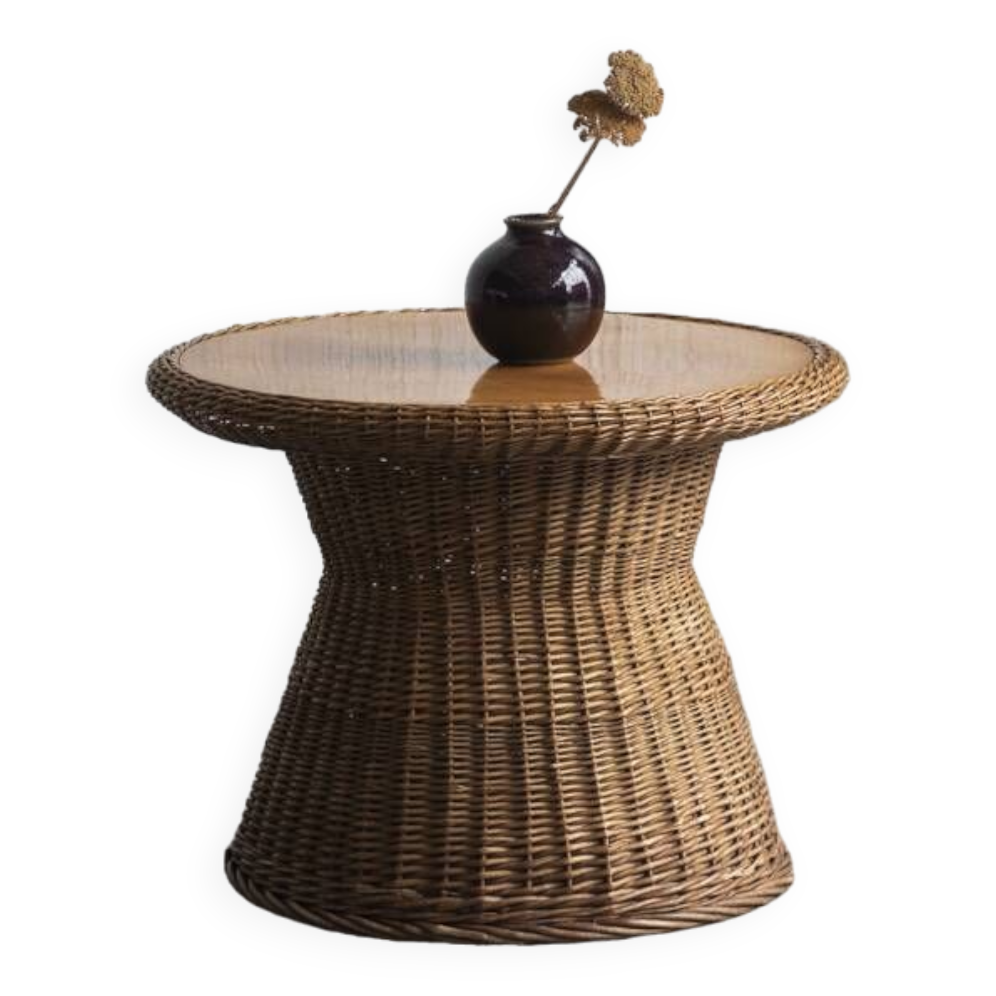 Side table, rattan, 1960s
