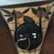 Stained glass and brass wall light from the 1970s