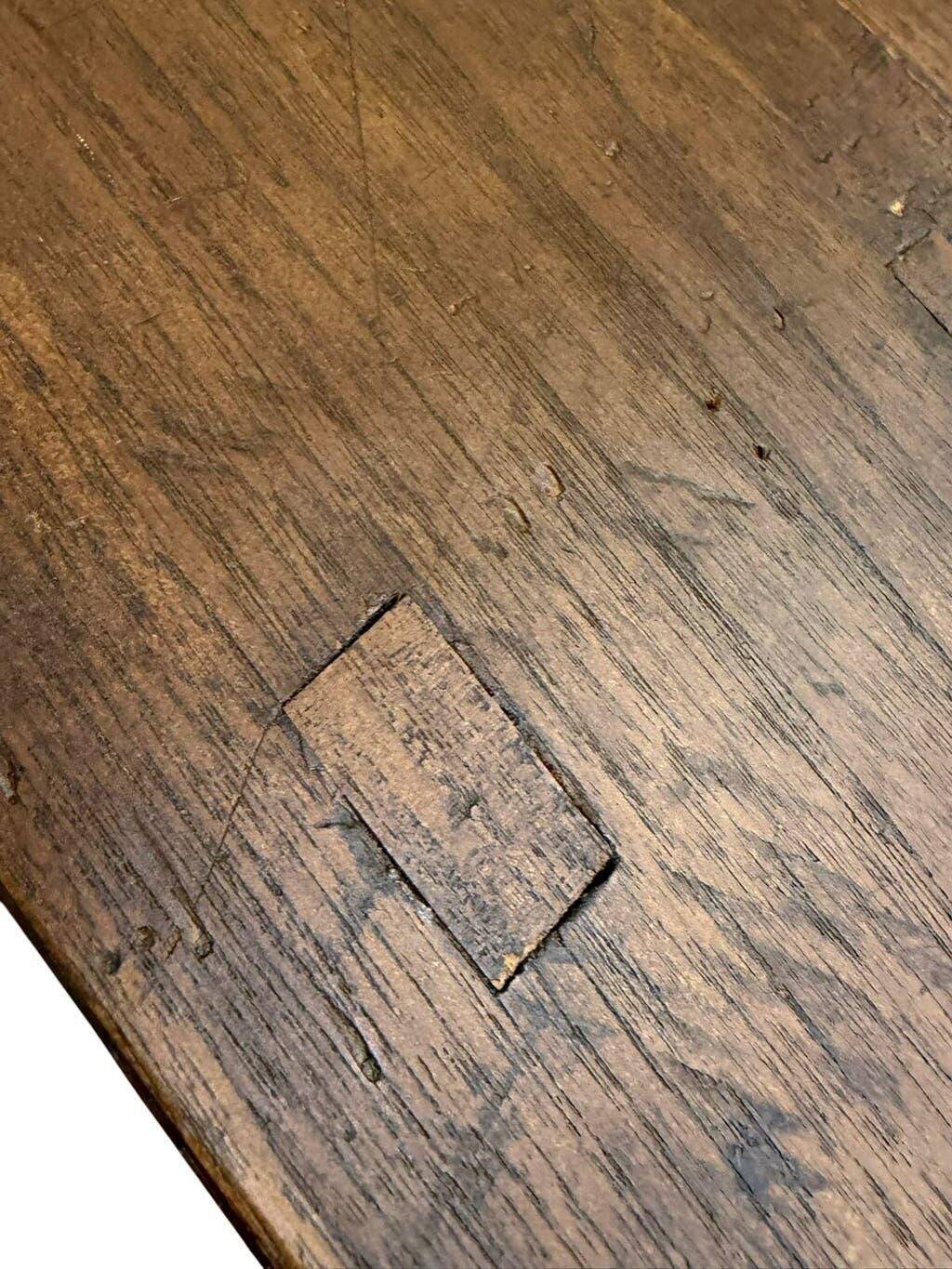 XL vintage solid wood dining table / farmhouse table