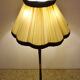 1950's floor lamp in mahogany and brass
