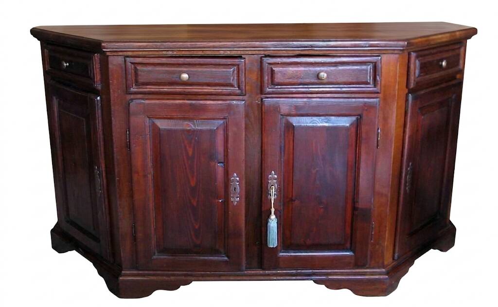 Antique low chamfered sideboard.