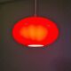 Suspension vintage en opaline rouge, années 1960-70