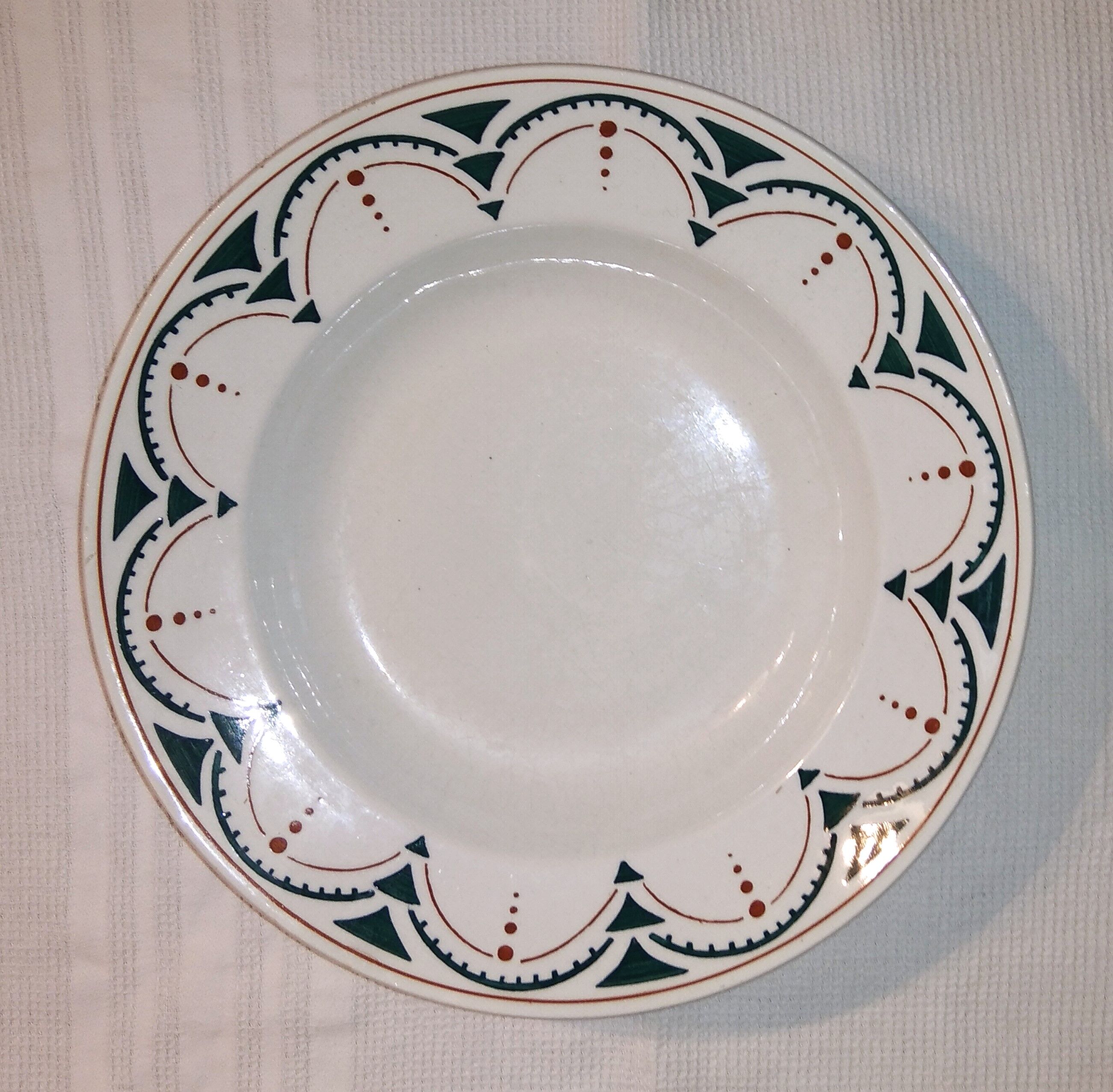 Set of 6 Art Deco plates in Lunéville porcelain model SUCCAO