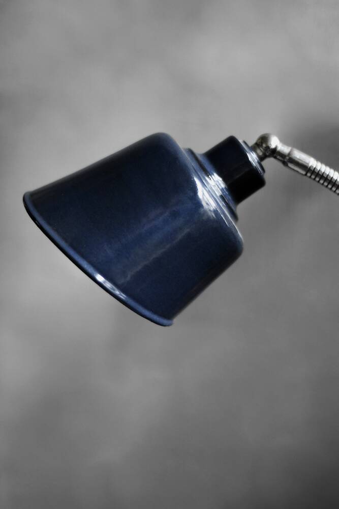 Industrial metal desk lamp, Poland circa 1950.