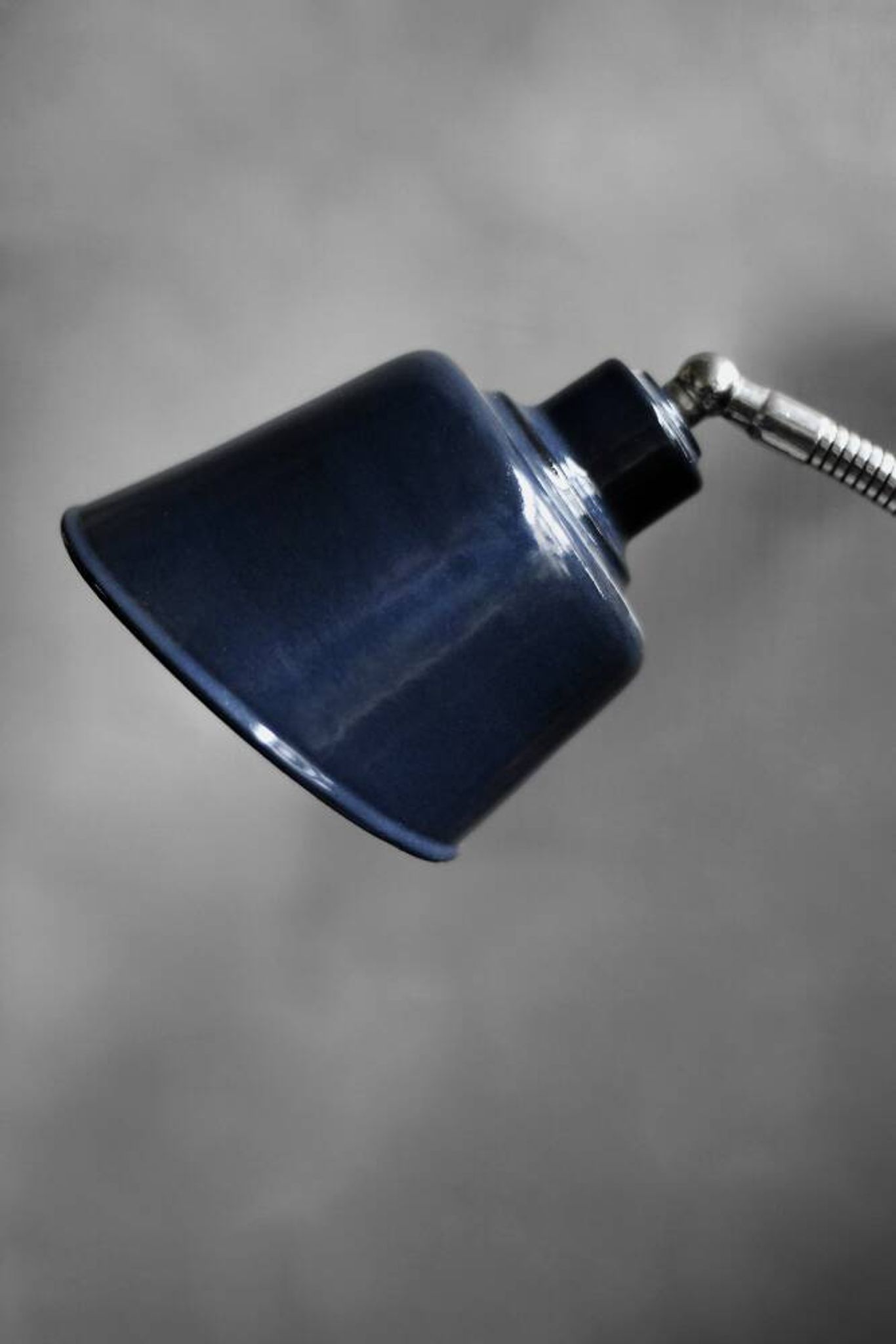 Industrial metal desk lamp, Poland circa 1950.