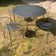 Silver moon table and chairs set fermob designer mourgue