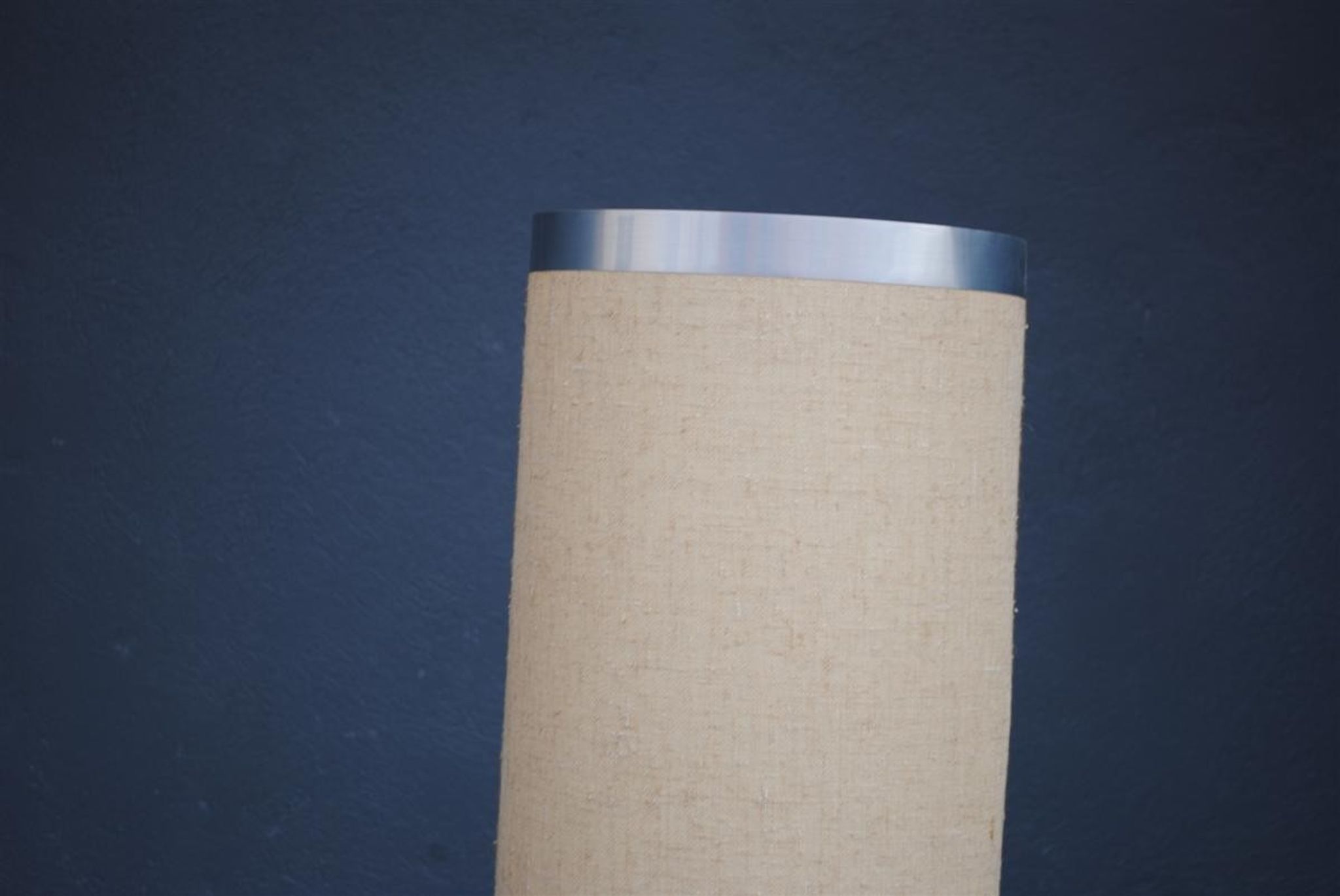 1970 See Delmas design light shade canvas and metal chrome