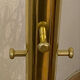 Porte manteaux sur pied, en laiton, Hollywood Regency